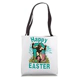 Bigfoot Happy Easter Bigfoot Easter Egg Hunting Basket Stuff Tote Bag