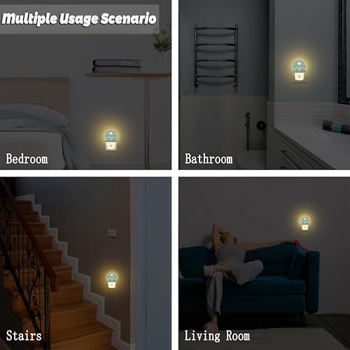 Image of Nativity Night of Jesus Night Light for Kids,Christmas Christian Jesus Plug in Night Light with Dusk to Dawn Sensor, 0.5w Energy Saving Nightlight for Hallway Stairway Kitchen Bedroom