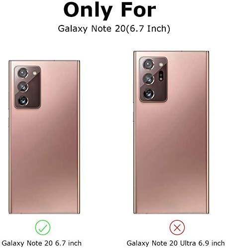 WATACHE Galaxy Note 20 Case, Clear Crystal Ultra Slim Soft TPU Electroplated Frame Case Cover with Built-in 360 Rotatable Ring Kickstand for Samsung Galaxy Note 20 6.7" 2020,Black