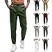 Cambkatl Men’s Waffle Sweatpants Stretchy Elastic Waist Athletic Joggers Jacquard Workout Lounge Pants with Pockets