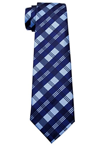 Classic Plaid Patterns Woven Boy's Tie - 8-10 years