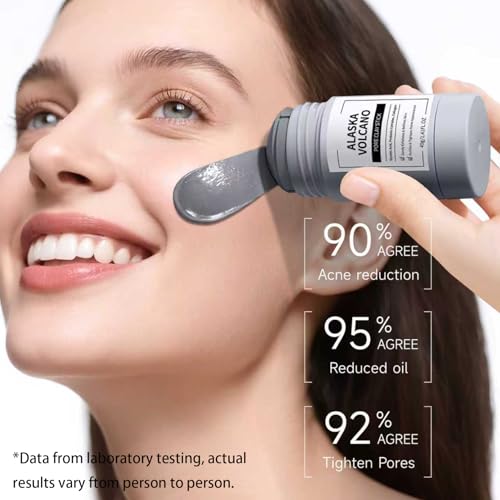 Clay Mask Stick, Deep pore Cleansing, Exfoliator Blackhead Remover Pore Cleanser Gentle Exfoliation Skin Brightening, Hydrating & Moisturizing Face Mud Mask for All Skin Types, Men & Women (Gray) - Image 4