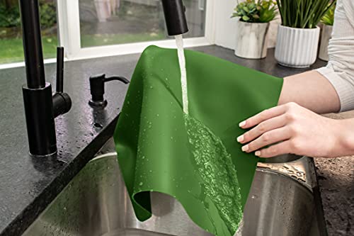 Image of GASARE, Set of 2, Extra Large, Thick, Silicone Mats for Kitchen Counter, Heat Resistant Mats, Countertop Protector, Non-Slip, Easy to Clean, 25 x 17 Inches x 1.4mm, Green