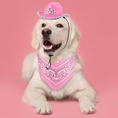 Disfraz de vaquero rosa para perro Sanwuta Halloween miniatura 4