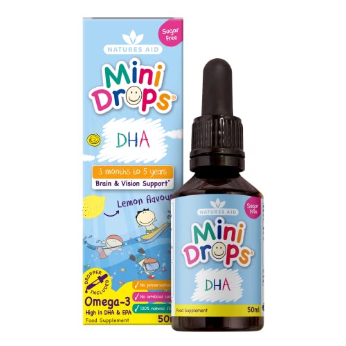 Price comparison product image Natures Aid DHA Omega-3 Mini Drops for Infants and Children,  Sugar Free