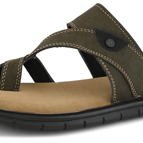 Image of Centrino Men's Sandals | Stylish Strap Sandal with Grip Insole | Thong Sandals with Comfortable Flip-Flop with Cushioned Footbed | Comfortable Casual Footwear for Office, Travel & Walking (9582)