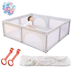 Baby Playpen, Play Pen,Playpen for Babies and Toddlers,Play Yard for Baby, Baby Playard with Safety Gates/ Ocean Balls…