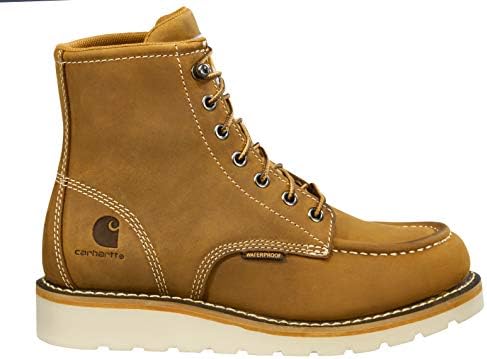 Carhartt Women's Wedge 6" Waterproof Steel Toe FW6225-W Ankle Boot, Dark Bison Oil Tanned, 7 | Image 4