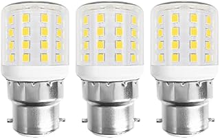 B22 LED 4.5W Bayonet Cap Bulb Daylight White 5000K Equivalent to 40W-50W Incandescent 610LM AC 100V-260V Compact Small Corn Light for Desk Lamp Chandeliers Ceiling Fixture Not-Dimmable (Pack of 3)