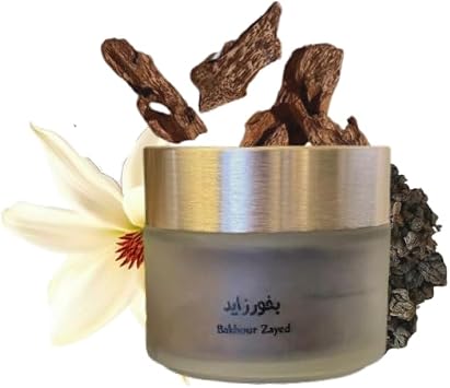 Bukhoor Zayed, Arabian Diffuser, 50g, Luxurious Arganwood, Musk and Vanillic Scents for Living Room, Bed, Guests, and Saffron Scents