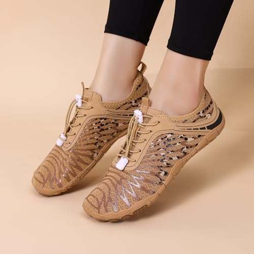 Image of Hiking Barefoot Shoes for Women Men Breathable & Non-Slip Athletic Barefoot Wide Toe Water Shoes Lightweight Perfect for Walking,Running,and Swimming