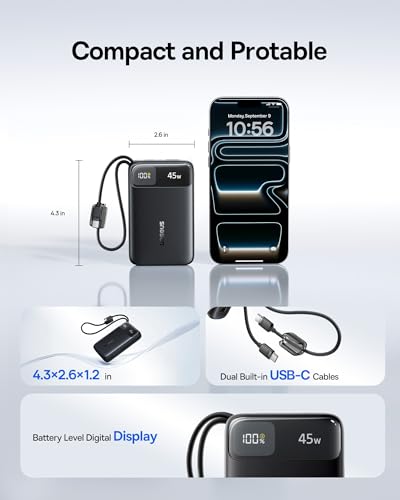Baseus Picogo 0.5" Ultra Slim 10000mAh MagSafe Power Bank 45W miniatura 6