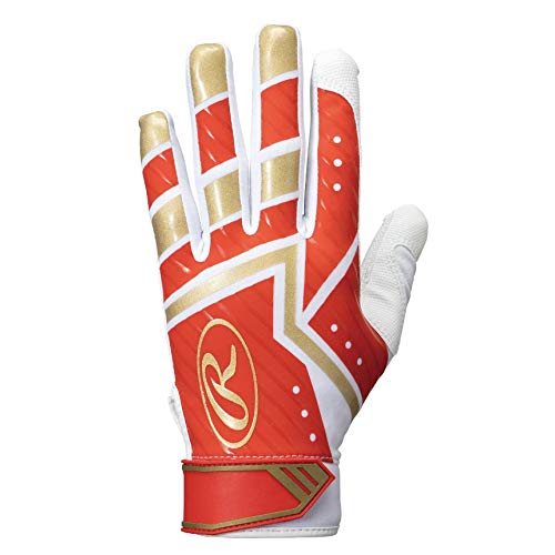 ローリングス(Rawlings) 野球用 <両手用>バッティンググローブ (ハイパーグリップ) EBG21S04 レッド/ゴールド サイズ L