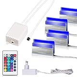 ★ProdSG Passed--- LED Glasbodenbeleuchtung: kann flexibel auf verschiedene Szenarien, Vitrinen, Hängeschränke und Glasbodenmontage angewendet werden. Beste Lichtlösung für Ihre Glasdekoration.