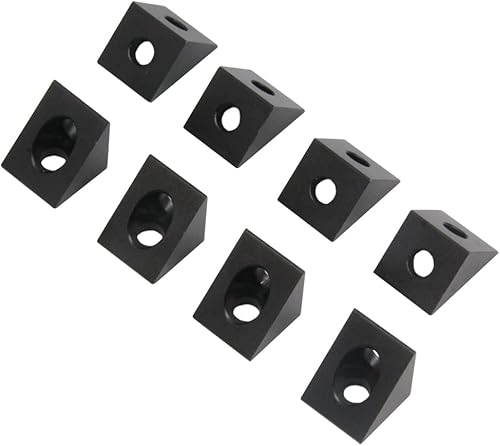 Miniatura 2 de Soporte de esquina angular de aluminio 2020 con tornillos M5x10mm y tuercas en T para perfil de extrusión de aluminio de la serie 2020 de 0.236 in,