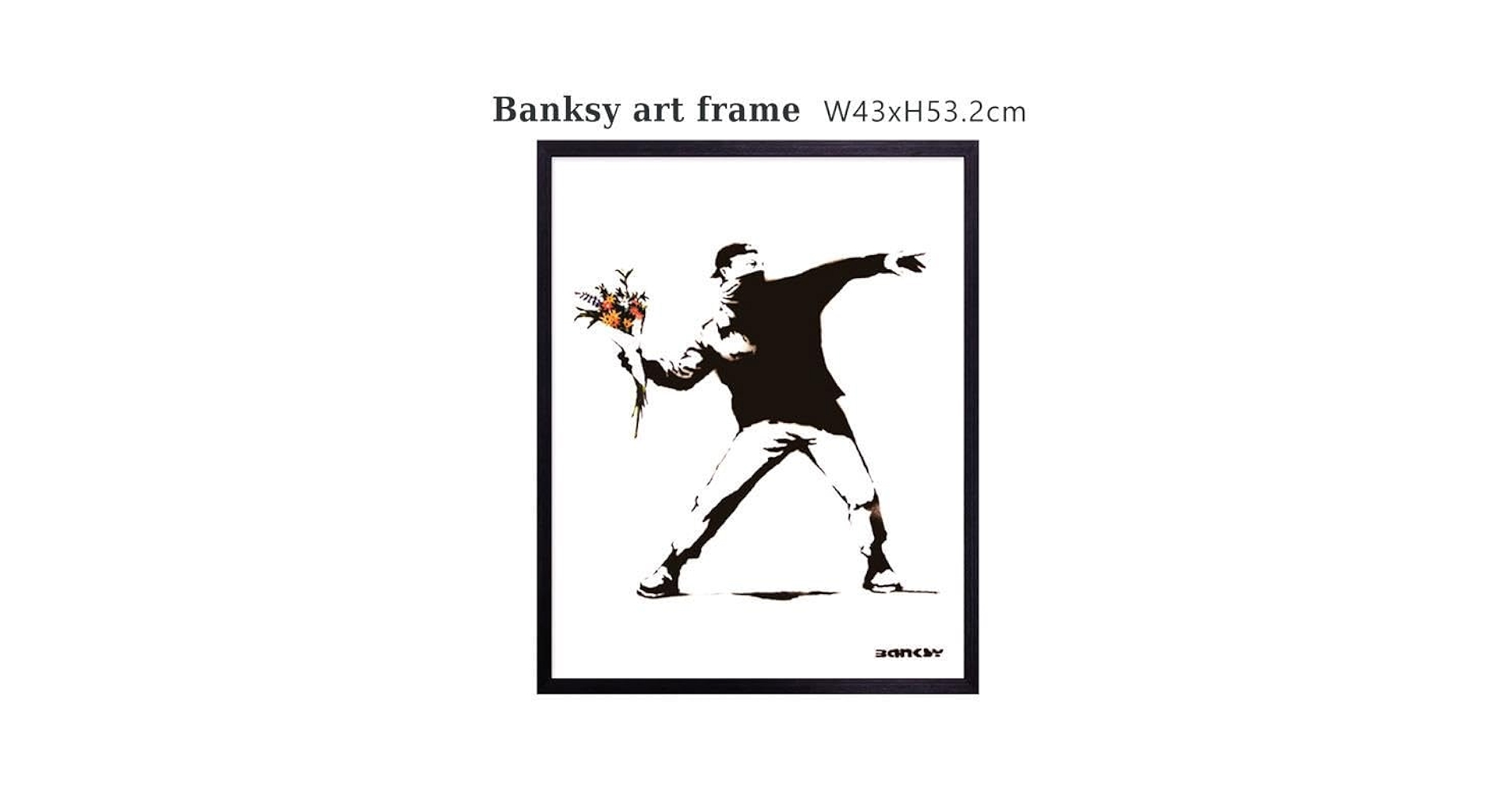バンクシー アートフレーム (モロトフ) 花束 火炎瓶 Banksy ポスター Amazon.co.jp: バンクシー アートフレーム (モロトフ) 花束