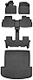 SMARTLINER All Weather Custom Fit Black 3 Row & Cargo Liner Behind The 2nd Row Floor Mat Liner Set Compatible with 2020-2023 Kia Telluride with 2nd Bucket Seats Without Center Console