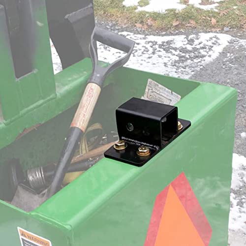 Tuzilla Bolt On Receiver Hitch For Tractor Bucket 2 Inch Receiver Class 3 Maximum Tow Capacity 6,000 Lbs Work Well For Tractor Bucket, Rv, Utv, Truck, Black #TOP2