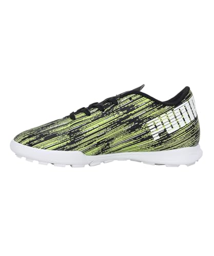 Image of Puma Unisex Baby Ultra 4.2 TT Jr Black-White-Yellow Alert Football Shoe-4 Kids UK (10636702)