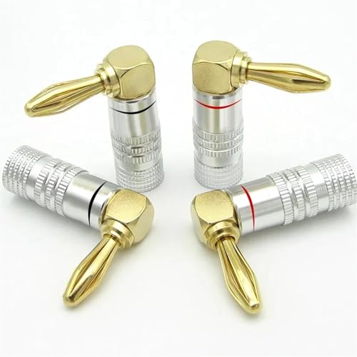 Conectores banana de 4mm y 90 grados para integrar altavoces discretamente en el salón 4