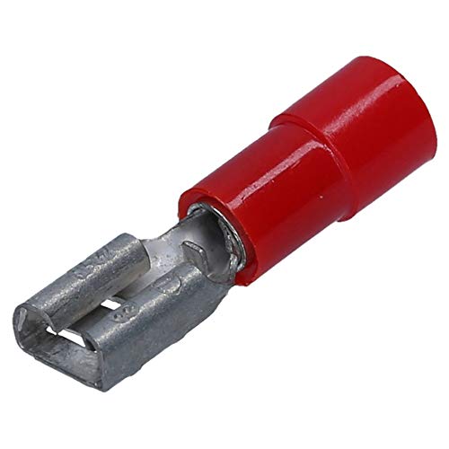 Cosses plates isolées Cembre RF-F408 rouges de 4,8 x 0,8 mm en lot de 100 pièces
