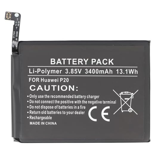 Akku kompatibel mit den Huawei P20 Lite Akku HB366481ECW Li-Polymer 3,85 Volt mit 3000mAh max. 11,6Wh