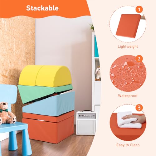 Module motricité bébé en mousse EPE ferme et modulable 5 pièces