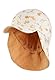 Sterntaler Wende Schirmmütze Giraffen - Sommermütze aus Baumwolle mit Print und Nackenschutz - Wendeseite aus Musselin (Bio) - UV-Schutz 50+ Sonnenmütze - Baby Kinder Kopfbedeckung - Natur, Größe 43