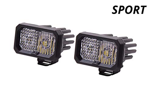 Diode Dynamics C2 1.0 Combo LED Pod Blanco Ámbar par miniatura 2