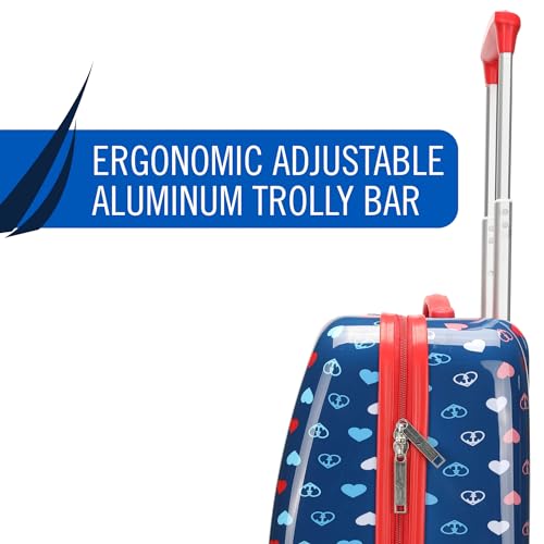 Nautica Kids Luggage - 18" Airline Approved Rolling Hardside Upright Carry-on Suitcase with Wheels (Nautica Peace)3