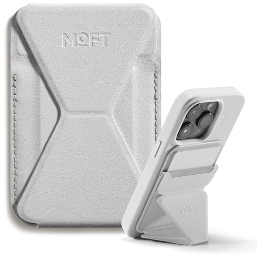 MOFT Magnetic Wallet Stand for iPhone 12–17 (MagSafe) Misty 
