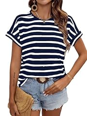 Short Sleeve Navy Stripe