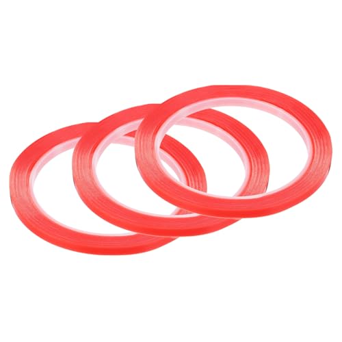 Image of MECCANIXITY 3Pcs 5mm x 10m Phone Repair Adhesive Tape LCD Screen Repair Sticker Double Sided for Cell Phone Tablet Laptop Clear Red