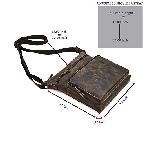 Image of Crossbody Bags for Women Genuine Leather Purse Handmade Vintage Shoulder Bag Crossover Pocketbook Adjustable Strap | Handmade