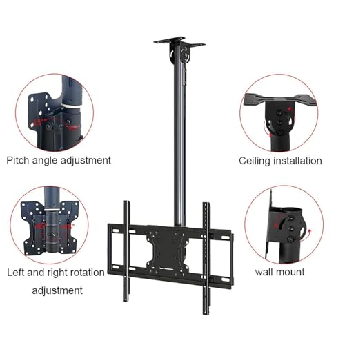 Support TV plafond pivotant inclinable hauteur réglable écran 32 65