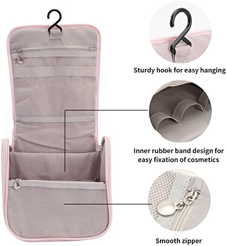 Toiletry Bag for Women, Hanging Toiletry Bag, Travel Toiletry Bag for Women, Toiletry Bag, for Travel-Sized Toiletries Organizers, Makeup Traveling Organizer (pink) 3 Toiletry Bag for Women, Hanging Toiletry Bag, Travel Toiletry Bag for Women, Toiletry Bag, for Travel-Sized Toiletries Organizers, Makeup Traveling Organizer (pink)