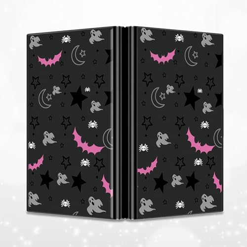 Slim Credit Card Holder, Gothic Skull Moon Stars Bat RFID Blocking Metal Wallet for Men & Women, Aluminum Minimalist Hard Case Pocket-Sized Business Cards Organizer (Fits Up to 10 Cards)4