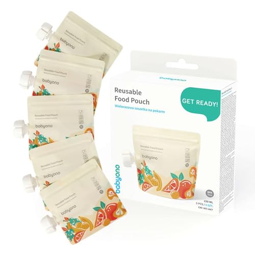 Babyono Reusable Baby Food Bags 150ml Pack 5 Units One Size