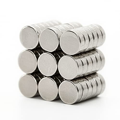 Small Round Magnets, 60Pcs 8x3 MM Mini Neodymium Fridge Magnets, Multi-Use Tiny Sliver Magnets for Fridge, Whiteboard, Dry Erase Board in Home, Kitchen, Office and Schoolâ€¦
