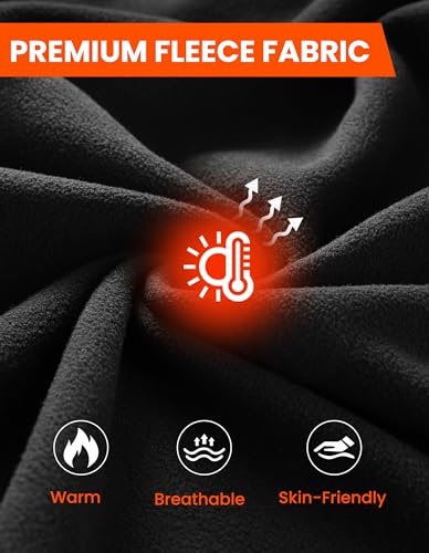 DURAWERK Fleece Jacket Mens Full Zip Lightweight Winter Jackets for Men Casual Outwear with Pockets for Hiking & Work3