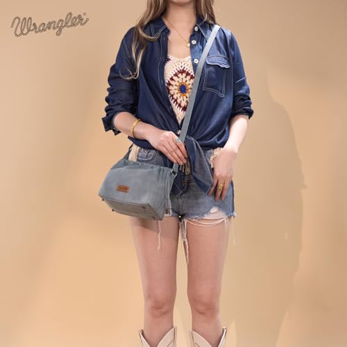 Image of Wrangler Purse for Women Small Crossbody Bags Cute Cross Body Bag with Drawstring