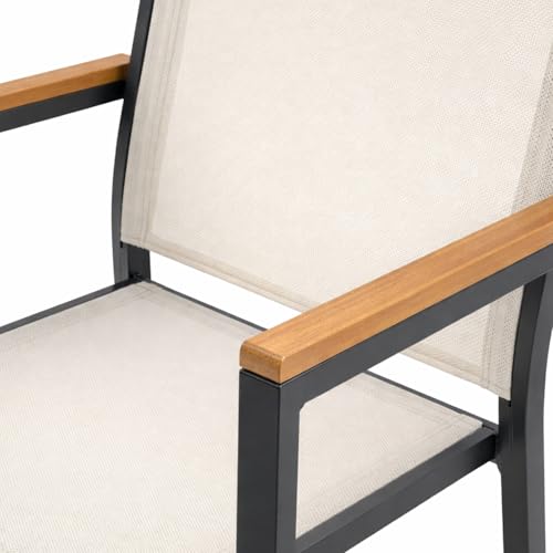 Chaise de balcon beige et anthracite pour vos repas d'été - 5