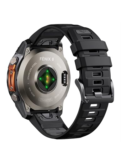 ANBEST Correa para Garmin Fenix 6X Pro/3/7X/8 51mm, Correa Silicona 26mm Quick-fit para Fenix 6X/7X Pro/5X/5X Plus/Epix Pro 51mm/Descent MK1/MK 2i/MK 2