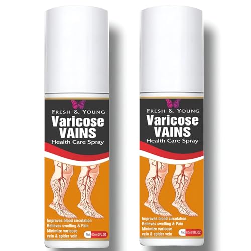 Image of Fresh & Young Varicose Veins Spray | Natural Formula for Fast Relief | Reduces Swelling, Relieves Pain & Improves Blood Circulation | Easy-to-Use Spray for Legs & Feet - 50 ml pack of 2