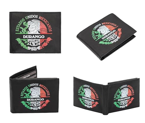 Men Printed Mexico Durango State Real Leather Wallet Cartera de piel Bordada Estados Billetera4