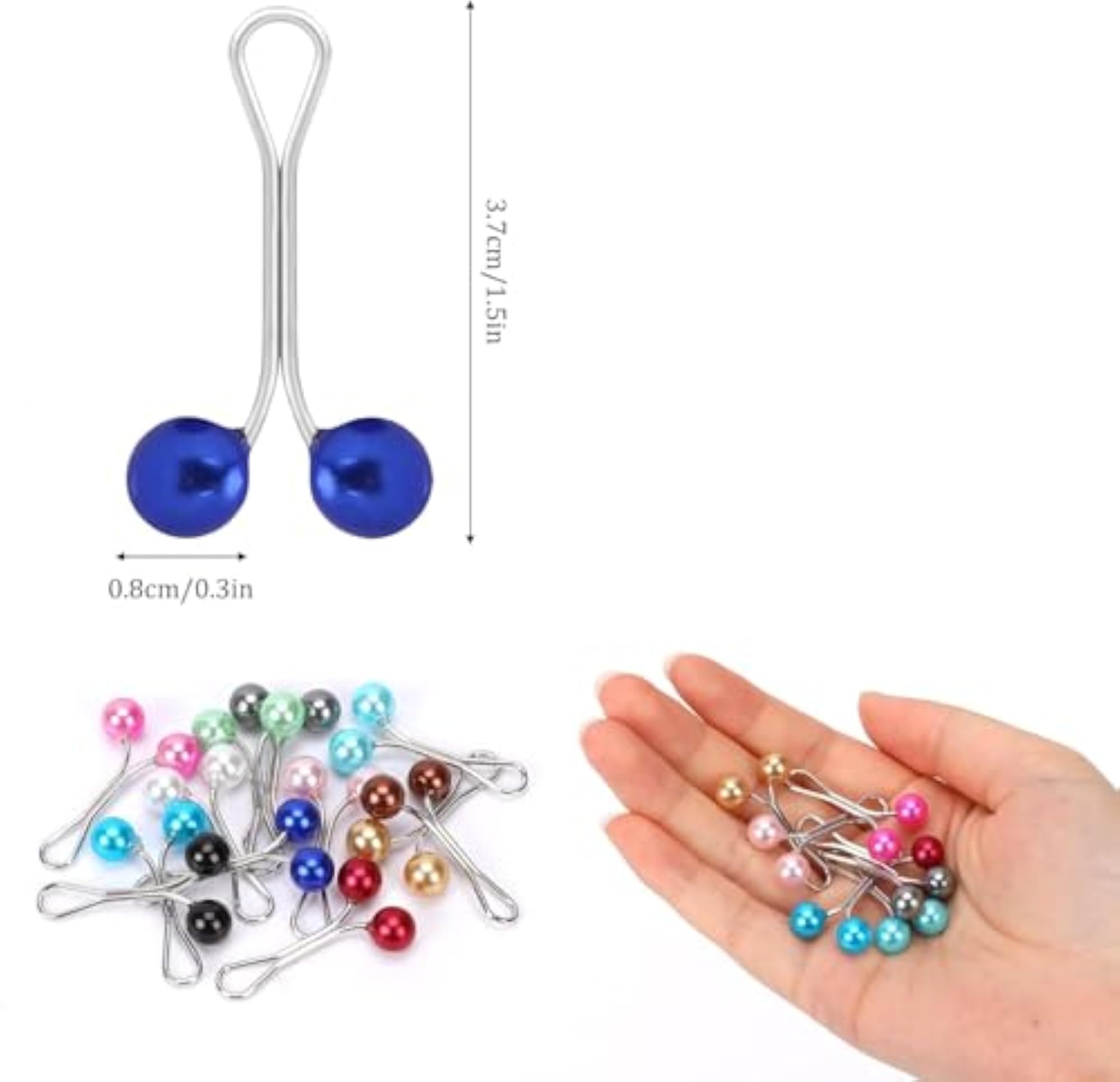 Crystal Rhinestone Ball Pearl Brooch Pins for Shawls