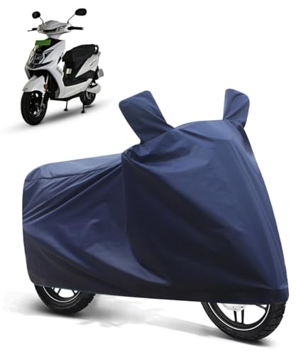 Image of FABTEC Two Wheeler UV Protection & Dustproof Bike Cover Compatible for Okaya Faast F2B (Blue)