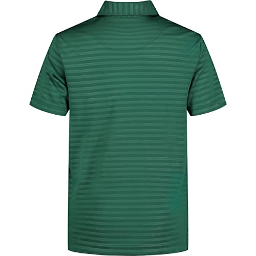 Nautica Boys Active Short Sleeve Polo Shirt, Button Closure & Embossed Stripes, Breathable Performance Fabric - Image 3