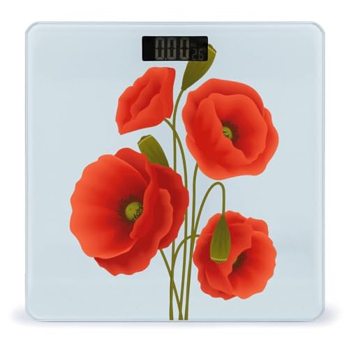 Báscula digital para baño con vidrio templado y pantalla LCD miniatura 1
