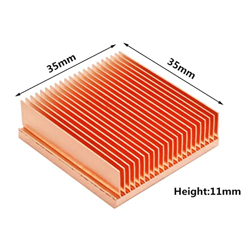 LINGFE 35x35x11mm pura de cobre dissipador de calor Mos IC Dissipação de calor joyous